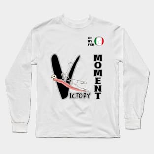 Dynamic Italy Football Player Pose V2-6 Long Sleeve T-Shirt